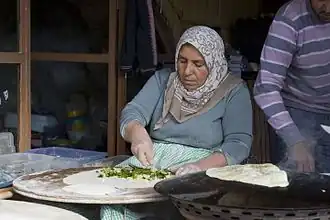 Gözleme, un pain turc farci.