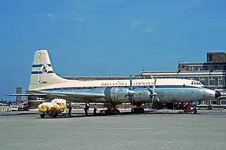 Un Bristol 175 Britannia 102 de Britannia Airways, similaire à celui impliqué dans l'accident.