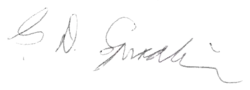 signature de G. D. Spradlin