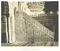 Gros plan sur le minbar avant sa restauration au début du XXe&nbsp;siècle, photographie extraite d'un ouvrage datant de 1887.