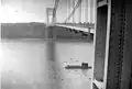 Le pont George-Washington et l'USS Nautilus (SSN-571), 1956.