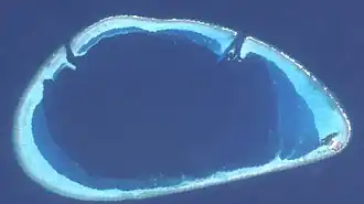 Photo satellitaire de Gaafaru.