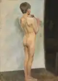 Un garçon au dos tourné avec une flûte (1903).