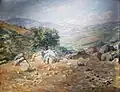 Vue d'une montagne italienne avec un berger (entre 1910 et 1922).