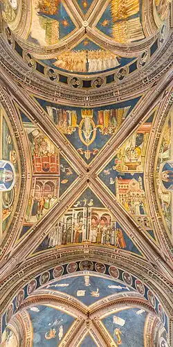 Fresques représentant les Sept Sacrements, sur la voûte de la basilique Sainte-Catherine d'Alexandrie