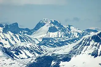 Galdhøpiggen vu depuis l'ouest