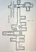 Plan des appartements funéraires des princesses.