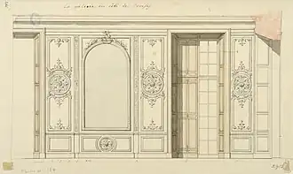 Coupe de la moitié de la galerie. Stockholm, NMH THC 5953.