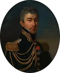 Portrait de Louis-Armand-Fidèle de Bréhant (1770-1828) en habit d’officier du corps royal de l’état-major, 1821