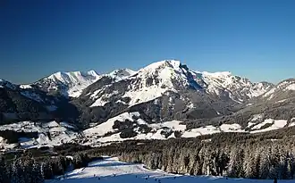 Vue depuis le Hornspitz.
