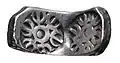 Satamana (sicle, double karshapana) du Gandhara (Taxila, Janapada), argent, 11,2&nbsp;g, vers 400-350 av. J.-C.