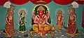 Ganesh au centre d'une peinture de style râjpoute, Bharatiya Lok Kala Museum, Udaipur.
