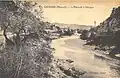 L'Hérault à Ganges. Carte postale envoyée le 20 août 1929. Phototypie Combier, Mâcon.