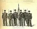La garde au drapeau de l'École d'Officiers de Saint-Maixent en 1898, devenue École nationale des sous-officiers d'active.