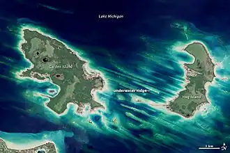 Garden Island et :Hog Island (Michigan)&nbsp;(en).