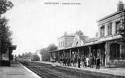 Bâtiment voyageurs et quais vers 1900.