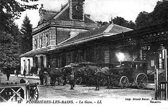 Gare au début du XXe&nbsp;siècle.