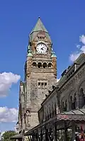 La gare de Metz, construite sous l'empire allemand d'inspiration romane rhénane.