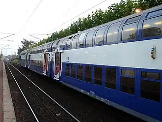 La livrée Transilien 2002 sur une VB 2N.
