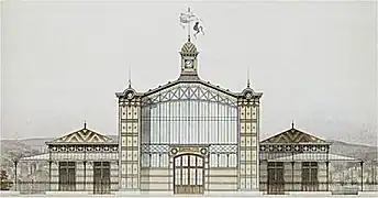 L'embarcadère du Champ-de-Mars remonté plus tard en gare électrique de Bois-Colombes.