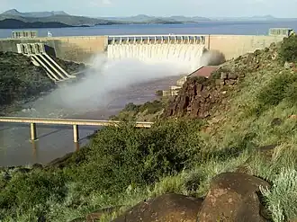 Le barrage de Gariep en 2011
