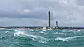 Derrière le phare de Gatteville : la plaine côtière puis le plateau.