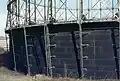 Le gazomètre no&nbsp;9 était du type hydraulique à cuve non enterrée.