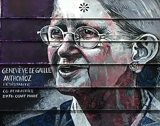 Geneviève de Gaulle-Anthonioz(1920-2002)résistante, présidente d'ATD Quart monde.