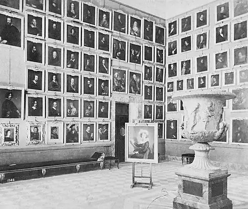 Alinari, Autoportraits à la Galerie des Offices, photographie, 1890.