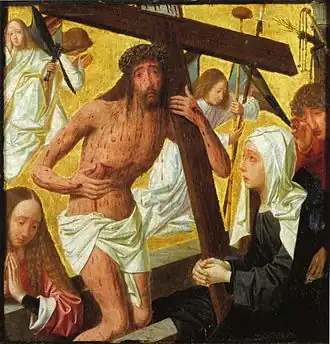 Homme de douleurs. Gérard de Saint-Jean (Pays-Bas bourguignons), vers 1486.H. 25 cm.