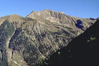 Vue du Gundkopf (pointe visible en arrière-plan).
