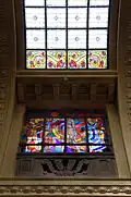 Détail de la verrière du hall d'entrée.