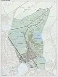 Carte topographique de la commune (2020).