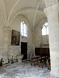 1re&nbsp;travée du nord, vue vers le nord-ouest.