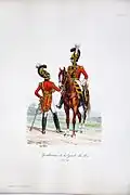 Uniformes sous la première Restauration.