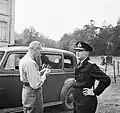Le Général Montgomery et l'Amiral Ramsay en 1944. Ramsay porte le Battle dress noir de la Royal Navy.