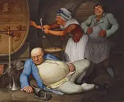 L’Ivrogne, aquarelle, gouache sur papier&nbsp;×&nbsp;cm, 1804.