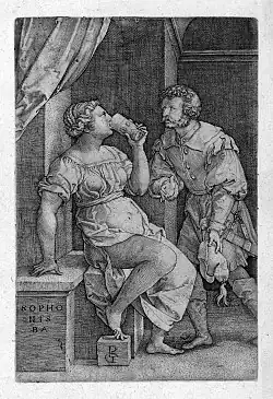 Sophonisbe, XVIe siècle,Georg Pencz.