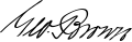 Signature de George Brown