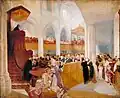 Le roi George IV écoutant le sermon à Saint-Gilles, par Joseph Turner (1822).