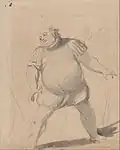 Esquisse au crayon, encre et lavis