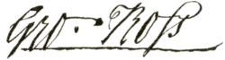 signature de George Ross (délégué)