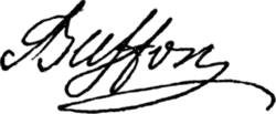 signature de Georges-Louis Leclerc de Buffon
