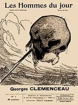 Georges Clemenceau vu par Aristide Delannoy, Les Hommes du jour, no 1, janvier 1908.
