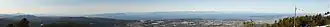 Vue panoramique du Détroit de Géorgie, les îles Thormanby sont au centre.
