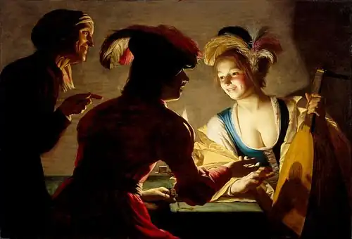 L'Entremetteuse, 1625, Utrecht, Centraal Museum.