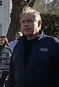 Le président du comité organisateur, Gerardo Werthein, lors du relais de la flamme à Mendoza.