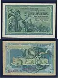 Le billet de 5 marks dessiné en 1904.