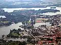Vue aérienne de Schwerin.