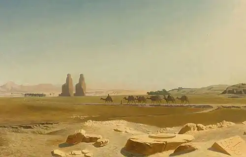 Étude pour La Plaine de Thèbes en Haute-Égypte.
